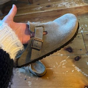 Birkenstock Boston Clogs Size 41 Taupe color